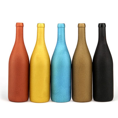 Bottiglia di vino in vetro colorato opaco su misura 750 ml 50cl 75cl per liquore di vodka rotondo