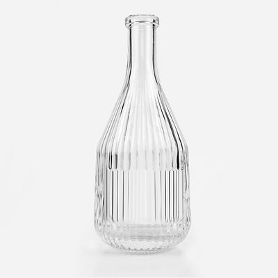 Bottiglie di vino ghiacciato da 375 ml e 450 ml Contenitore di vetro con sughero per bevande e modello curvo