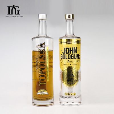 Bevande industriali Bottiglia di vetro quadrata da 750 ml con sughero sintetico