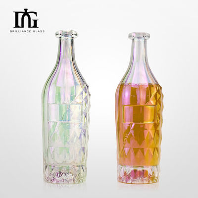 Collare di vetro trasparente e tappo 700 ml Bottiglia per vodka gin whisky rum