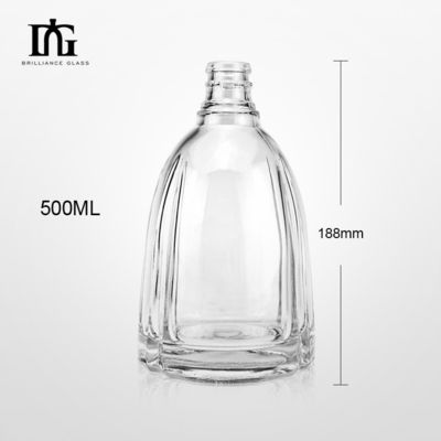500 ml 700 ml 750 ml Bottiglia di liquore con coperchio Disegno personalizzato Fornito liberamente