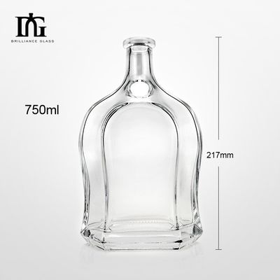 500 ml di vodka spirit gin rum bottiglia di vetro liquore con materiale a base di sughero logotype di vetro accettabile