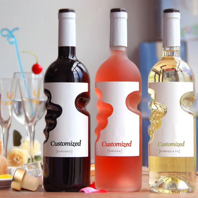 Bottiglie di vetro di vino frizzante a tappeto 500 ml 750 ml per liquori