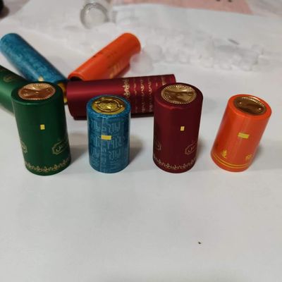 Capo in plastica in alluminio trasparente in PVC Coperchio riscontrabile dal calore per bottiglia di vetro
