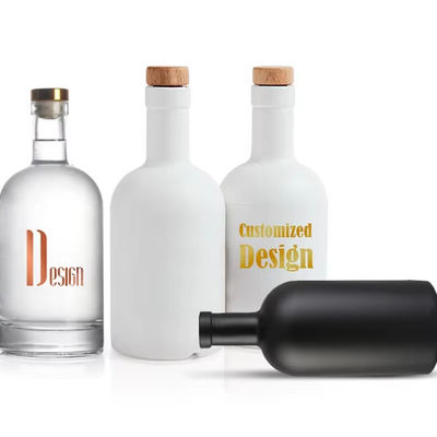 OEM/ODM accettabile Bottiglia di Gin rum in forma classica con tappi in legno 500ml 750ml