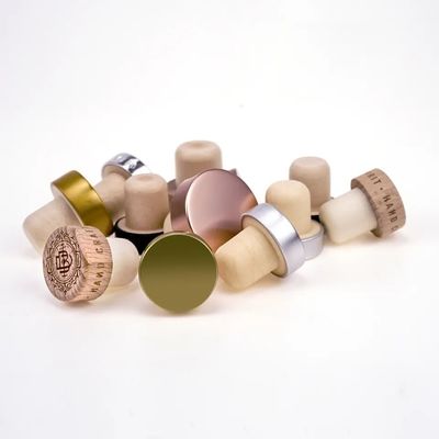 Tappi per vini in legno e gomma OEM/ODM per chiusura di bottiglie