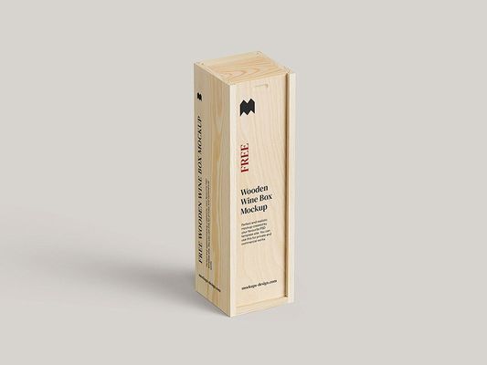 Confezione di vino rosso in cuoio singolo Scatola di carta per imballaggio di bottiglia Scatola regalo di vino in legno personalizzato