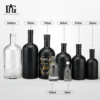 OEM/ODM accettabile Bottiglia di Gin rum in forma classica con tappi in legno 500ml 750ml