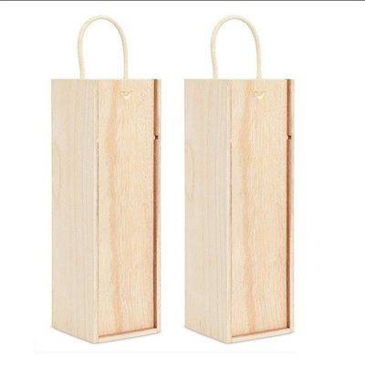 Confezione di vino rosso in cuoio singolo Scatola di carta per imballaggio di bottiglia Scatola regalo di vino in legno personalizzato