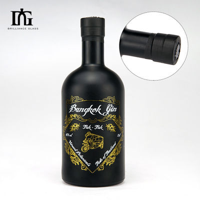 OEM/ODM accettabile Bottiglia di Gin rum in forma classica con tappi in legno 500ml 750ml
