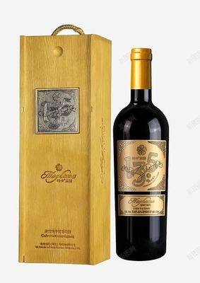 Confezione di vino rosso in cuoio singolo Scatola di carta per imballaggio di bottiglia Scatola regalo di vino in legno personalizzato