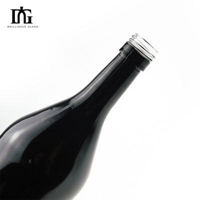 Tipo di sigillamento CORK Logo su schermo personalizzato Stampa vetro nero 500ml 750ml bottiglia di vino di champagne