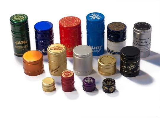 Plastico Aluminio PVC Rimborso termicamente riduttibile pellicola per bottiglia di whiskey a forma rotonda personalizzata