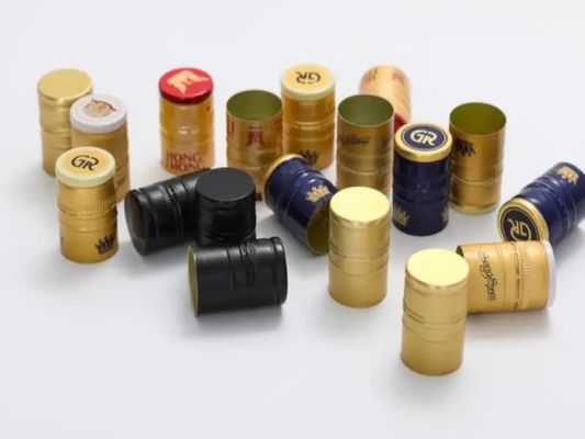 Plastico Aluminio PVC Rimborso termicamente riduttibile pellicola per bottiglia di whiskey a forma rotonda personalizzata