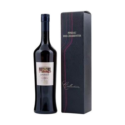 Bottiglia singola da 750 ml con scatola regalo di vino rosso con confezione in cuoio PU stampata su misura