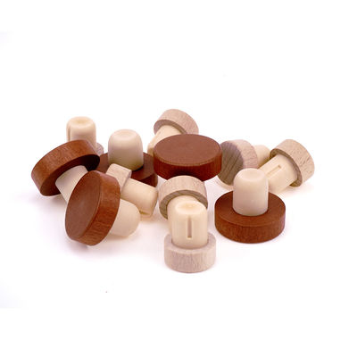 Tappi per bottiglie di vino in legno naturale di 19 mm e 22,5 mm con logo personalizzato