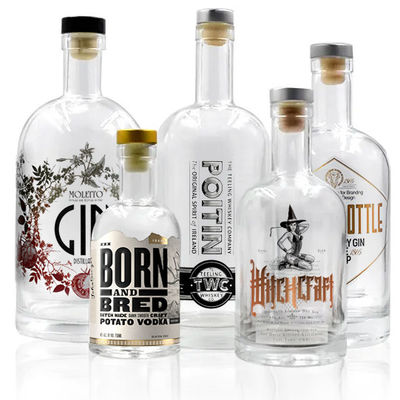 Materiale del corpo Vetro 375ml 500ml 700ml 750ml 1l bottiglia di vodka nordica con logo personalizzato