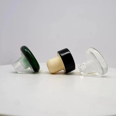 Dimensioni personalizzate T-cappa in vetro in alluminio con tappo in polimero e vernice in legno