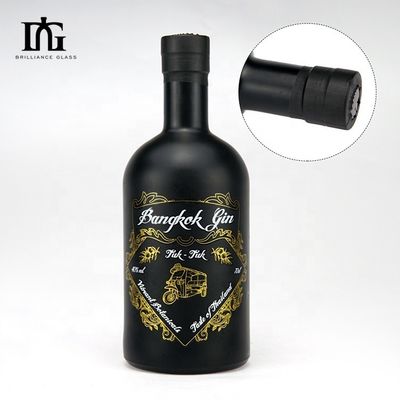 500ml 700ml 750ml 1000ml Boston Rotonda Flint Glass Bottiglia per gli appassionati di vodka whisky