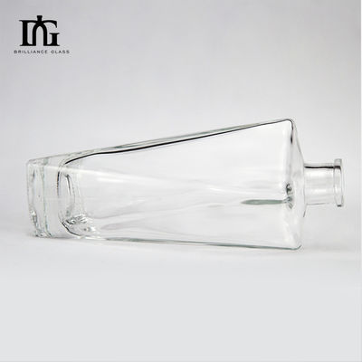 700 ml di bottiglia di liquore in vetro a forma quadrata su misura per whisky vodka tequila
