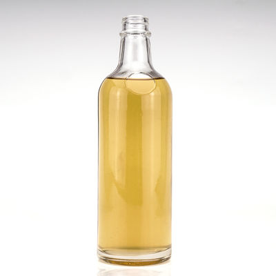 Bottiglia di liquore in vetro trasparente con tappo a vite Capacità 500ml/750ml/1L Collar Material Glass