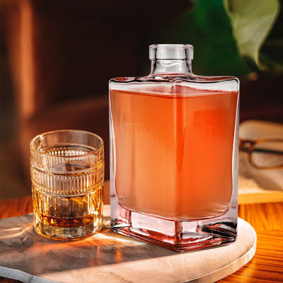 Bottiglia quadrata di whisky liquor 500 ml/750 ml/1000 ml per bevande gassate