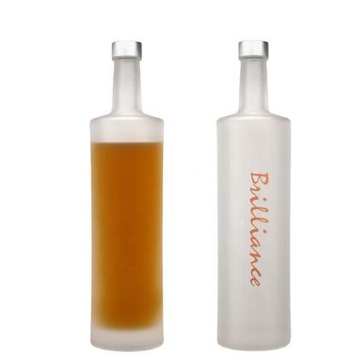 750 ml cilindro a collo lungo vetro verniciato di colore blu liquore whisky vodka bottiglia per bevande