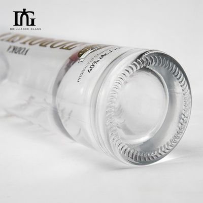 750 ml cilindro a collo lungo vetro verniciato di colore blu liquore whisky vodka bottiglia per bevande