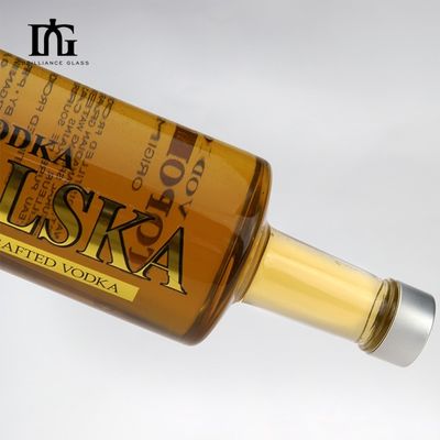 750 ml cilindro a collo lungo vetro verniciato di colore blu liquore whisky vodka bottiglia per bevande
