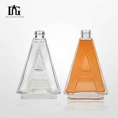 Bottiglia di alcol di grande capacità da 700 ml Bottiglia di liquore in vetro a forma di lettera
