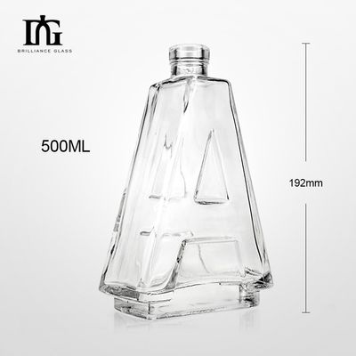 Bottiglia di alcol di grande capacità da 700 ml Bottiglia di liquore in vetro a forma di lettera