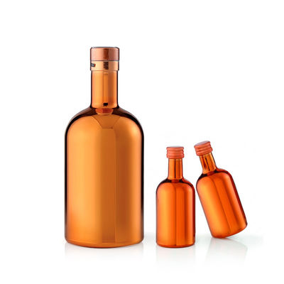 Polvere di sughero con entrambi i tappi bottiglia di vetro per vodka whisky 750ml 500ml 375ml miniatura