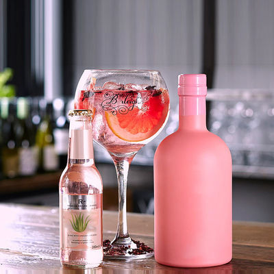 Polvere di sughero con entrambi i tappi bottiglia di vetro per vodka whisky 750ml 500ml 375ml miniatura