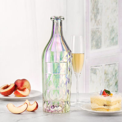 Collare di vetro trasparente e tappo 700 ml Bottiglia per vodka gin whisky rum