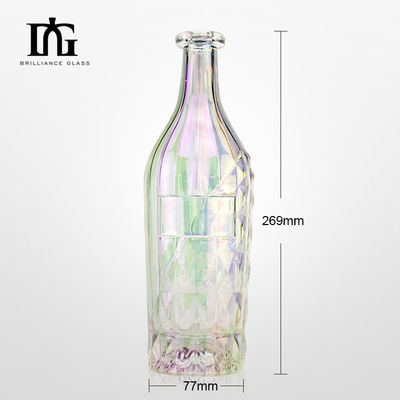 Collare di vetro trasparente e tappo 700 ml Bottiglia per vodka gin whisky rum