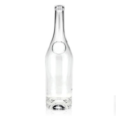 Alcolici e bevande 700 ml tappo di sughero bottiglia di vetro trasparente per cognac vodka spirit