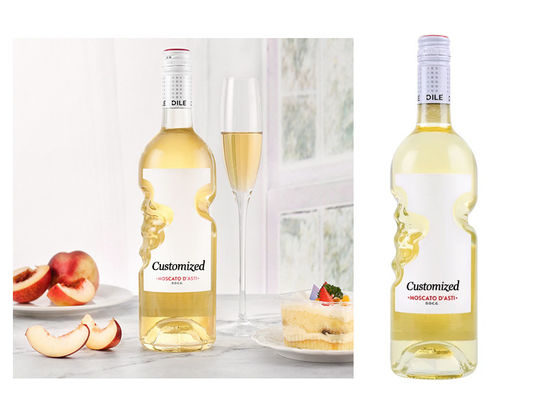 Bottiglia di vodka in vetro scuro opaco per liquori e vini