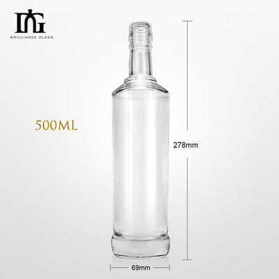 Bottiglia di vetro per liquori 500ml Super Flint Alcohol Whisky Vodka Brandy Spirit vuoti personalizzati