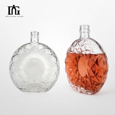 700ml di capacità di sughero avvitato entrambe bottiglia di vetro trasparente per vodka whisky brandy rum