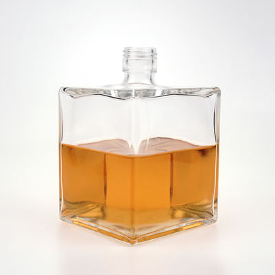 OEM/ODM accettabile Custom Square 750ml bottiglia di vetro per whisky vodka brandy rum gin