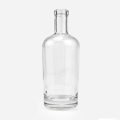 Logo personalizzato 300ml 500ml 700ml 750ml bottiglia di vetro per vodka whisky liquore brandy