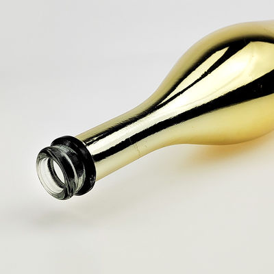 750 ml di bottiglia di vetro di champagne di colore oro con sughero per bevande industriali