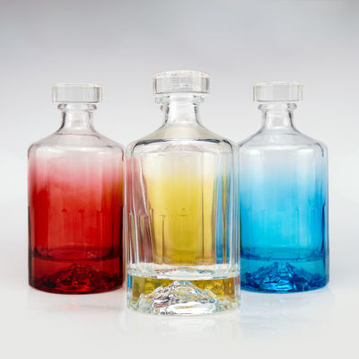Vaso vuoto trasparente Valcano Fondo Vodka Gin Rum Tequila Whisky Brandy Spirits Bottiglia 500ml 750ml