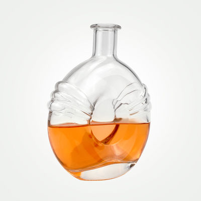 500 ml 700 ml bottiglia di vetro trasparente con tappo di sughero per brandy accettabile OEM/ODM Unico