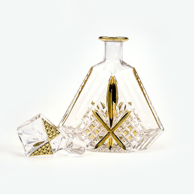 Bottiglie di brandy di vetro da 650 ml/700 ml/750 ml con capacità e sughero di vetro