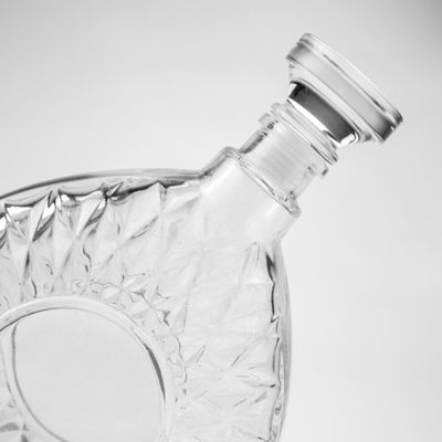 Logo del cliente accettabile 750 ml 75 cl bottiglia di vetro trasparente per liquori e bevande