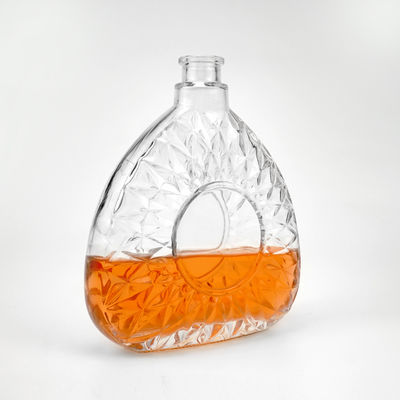 Logo del cliente accettabile 750 ml 75 cl bottiglia di vetro trasparente per liquori e bevande