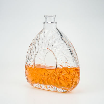 Logo del cliente accettabile 750 ml 75 cl bottiglia di vetro trasparente per liquori e bevande