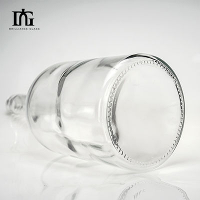 Logo personalizzato accettato 1750ml bottiglia di vodka di vetro congelato per vino a cilindro vuoto