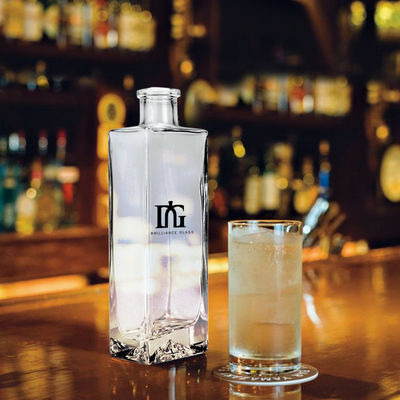 OEM/ODM Acceptabile 500ml Bottiglia di vetro quadrato per bevande Alcolici